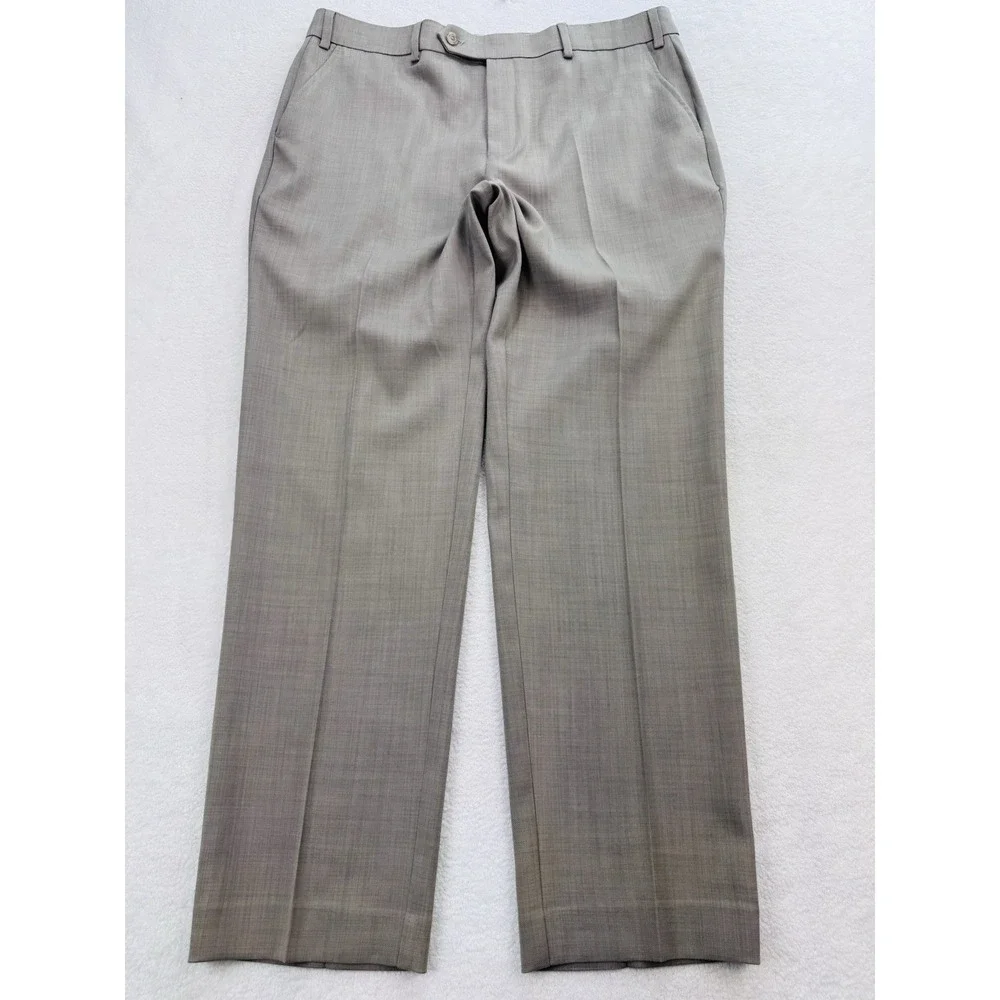 Michael Kors Mens Dress Pants Gray Monroe Slacks Flat Front 36x30 NWT